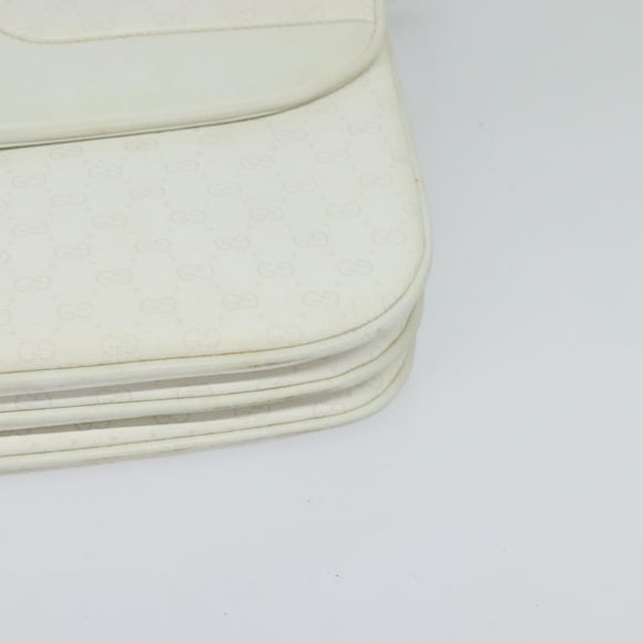 GUCCI Micro GG Supreme Shoulder Bag PVC White Gold 004 106 0024 Auth ac3716