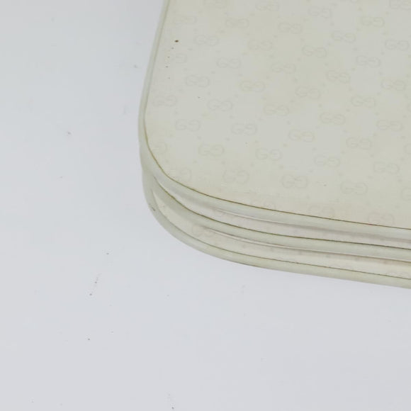 GUCCI Micro GG Supreme Shoulder Bag PVC White Gold 004 106 0024 Auth ac3716
