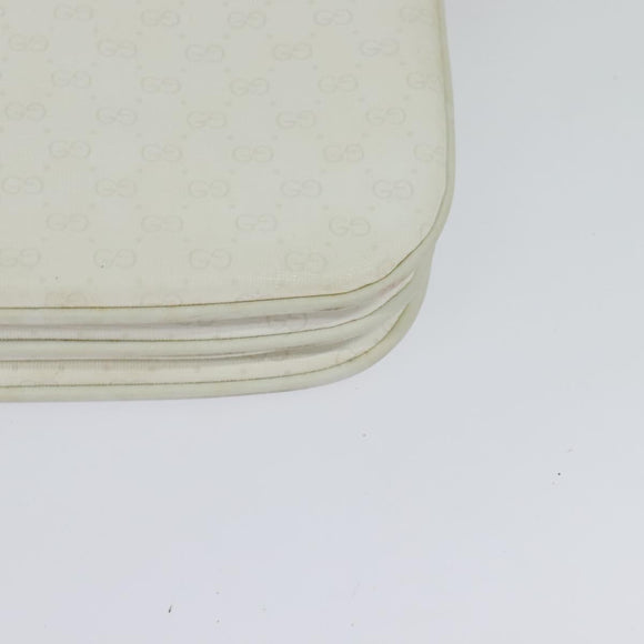 GUCCI Micro GG Supreme Shoulder Bag PVC White Gold 004 106 0024 Auth ac3716