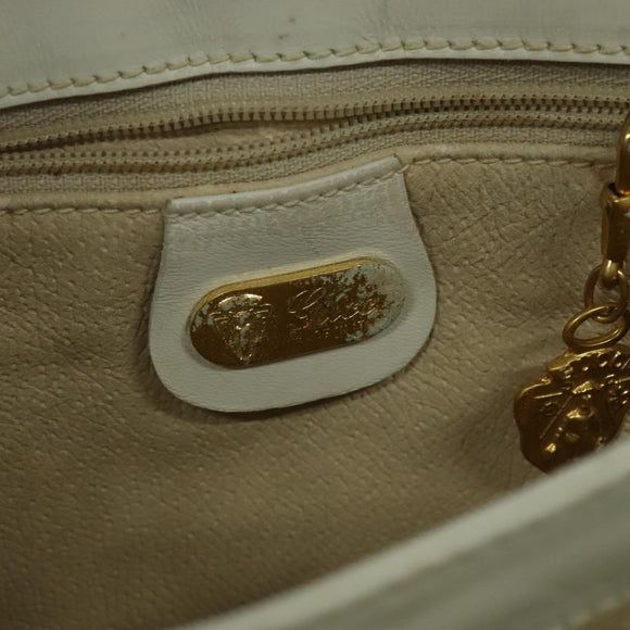 GUCCI Micro GG Supreme Shoulder Bag PVC White Gold 004 106 0024 Auth ac3716