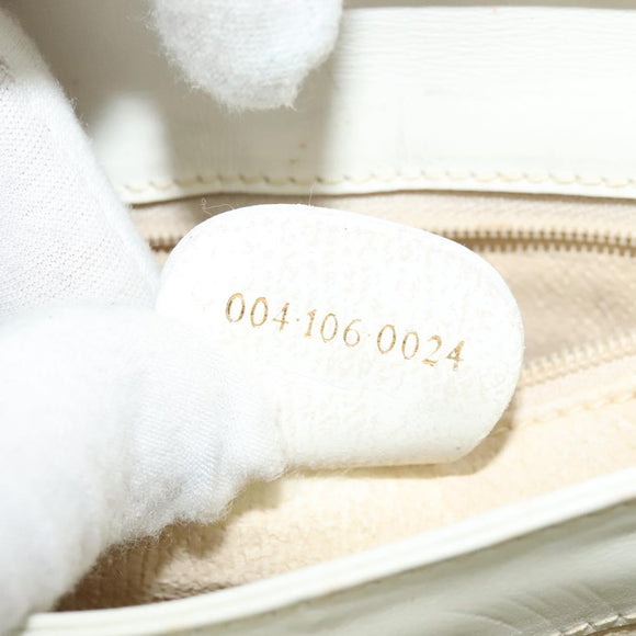 GUCCI Micro GG Supreme Shoulder Bag PVC White Gold 004 106 0024 Auth ac3716