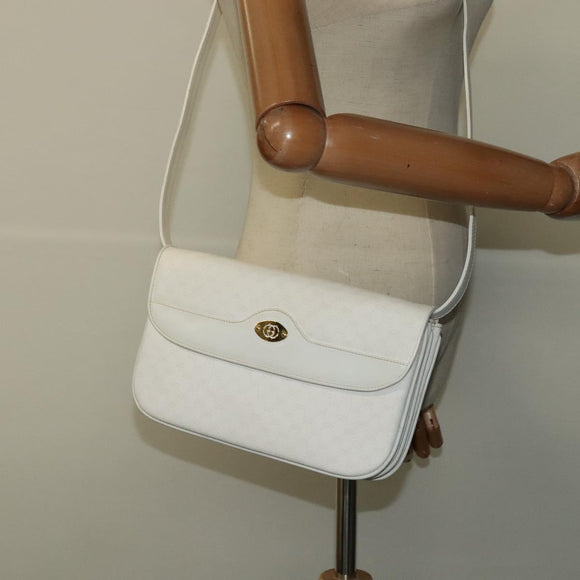 GUCCI Micro GG Supreme Shoulder Bag PVC White Gold 004 106 0024 Auth ac3716