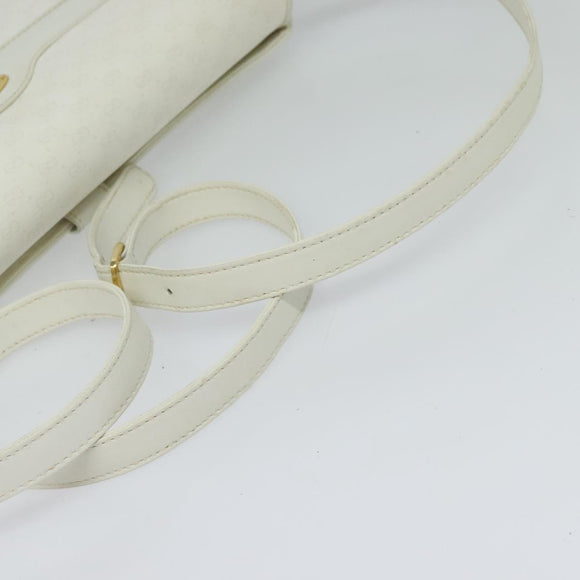 GUCCI Micro GG Supreme Shoulder Bag PVC White Gold 004 106 0024 Auth ac3716