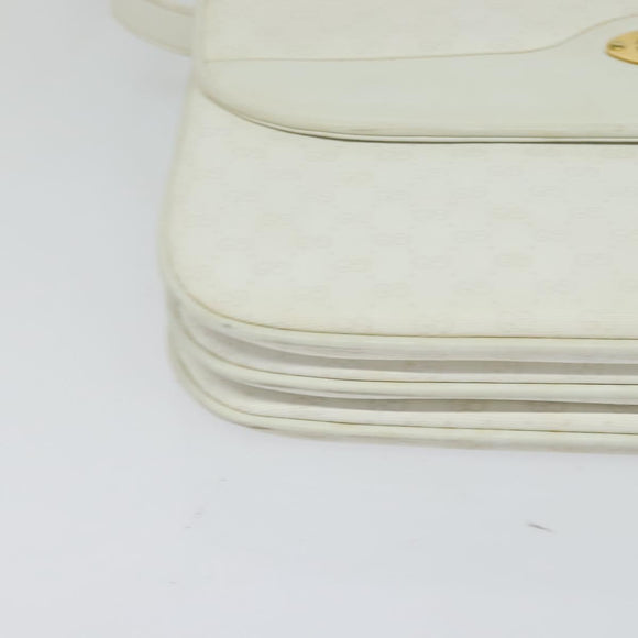 GUCCI Micro GG Supreme Shoulder Bag PVC White Gold 004 106 0024 Auth ac3716