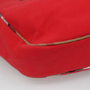 BURBERRY Shoulder Bag Canvas Red Auth ac3717-14