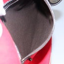 BURBERRY Shoulder Bag Canvas Red Auth ac3717-21