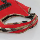 BURBERRY Shoulder Bag Canvas Red Auth ac3717-7