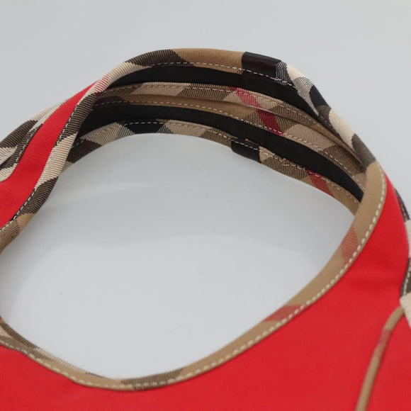 BURBERRY Shoulder Bag Canvas Red Auth ac3717