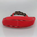 BURBERRY Shoulder Bag Canvas Red Auth ac3717-5
