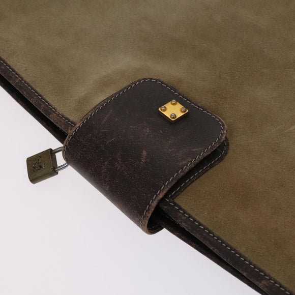 LOEWE Anagram Garment Cover Suede Beige Auth ac3727