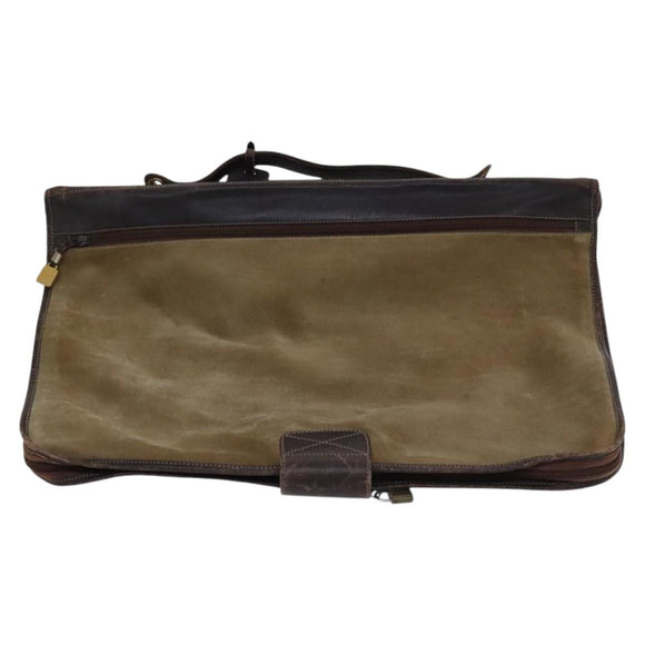 LOEWE Anagram Garment Cover Suede Beige Auth ac3727