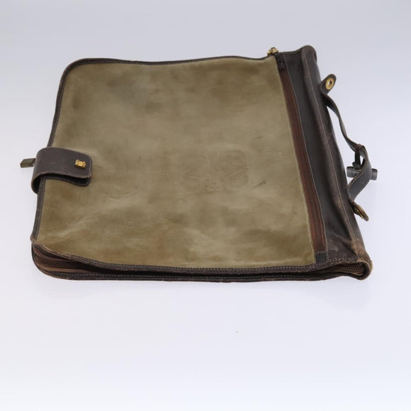 LOEWE Anagram Garment Cover Suede Beige Auth ac3727