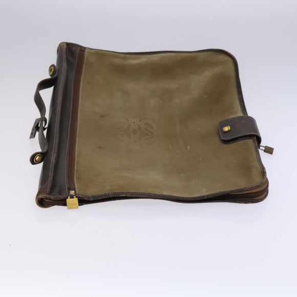 LOEWE Anagram Garment Cover Suede Beige Auth ac3727