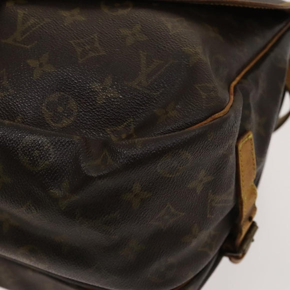 LOUIS VUITTON Monogram Saumur 35 Shoulder Bag M42254 LV Auth ac3749