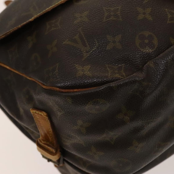 LOUIS VUITTON Monogram Saumur 35 Shoulder Bag M42254 LV Auth ac3749