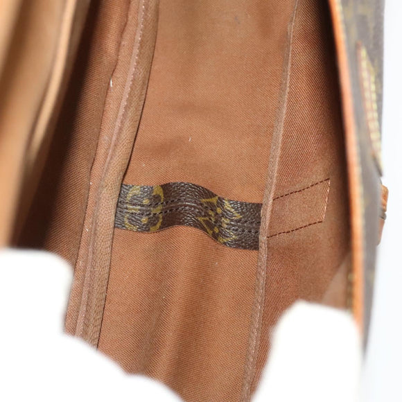 LOUIS VUITTON Monogram Saumur 35 Shoulder Bag M42254 LV Auth ac3749