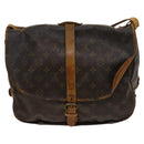 LOUIS VUITTON Monogram Saumur 35 Shoulder Bag M42254 LV Auth ac3749-2