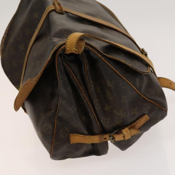 LOUIS VUITTON Monogram Saumur 35 Shoulder Bag M42254 LV Auth ac3749
