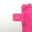 HERMES Bora Bora Pouch MM Pouch Canvas Pink Silver Auth ac3752-8