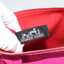 HERMES Bora Bora Pouch MM Pouch Canvas Pink Silver Auth ac3752-10