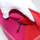 HERMES Bora Bora Pouch MM Pouch Canvas Pink Silver Auth ac3752-18