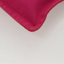 HERMES Bora Bora Pouch MM Pouch Canvas Pink Silver Auth ac3752-14