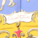 HERMES Carre 90 Scarf ""CHEVAL TURC"" Silk Blue Auth ac3753-12