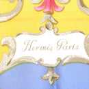 HERMES Carre 90 Scarf ""CHEVAL TURC"" Silk Blue Auth ac3753-13