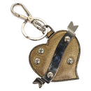 PRADA Key Holder Safiano leather Gold Tone Auth ac3756-3