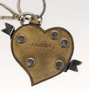 PRADA Key Holder Safiano leather Gold Tone Auth ac3756-4