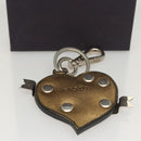 PRADA Key Holder Safiano leather Gold Tone Auth ac3756-9