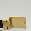 VERSACE Belt Leather 49.2"" Black Auth ac3759-7