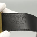 VERSACE Belt Leather 49.2"" Black Auth ac3759-9