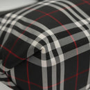 BURBERRY Nova Check Hand Bag Nylon Black Auth ac3761-9