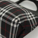 BURBERRY Nova Check Hand Bag Nylon Black Auth ac3761-14