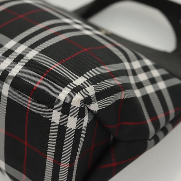 BURBERRY Nova Check Hand Bag Nylon Black Auth ac3761