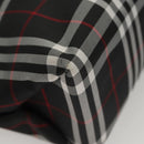 BURBERRY Nova Check Hand Bag Nylon Black Auth ac3761-15