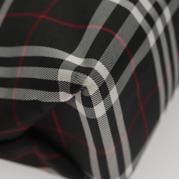 BURBERRY Nova Check Hand Bag Nylon Black Auth ac3761