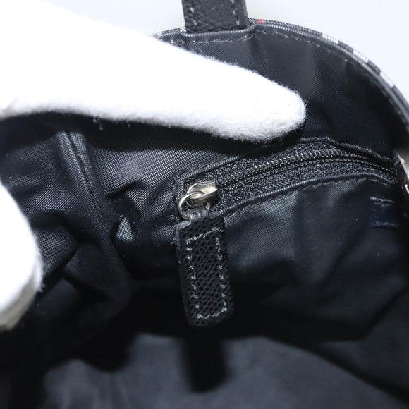 BURBERRY Nova Check Hand Bag Nylon Black Auth ac3761