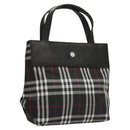 BURBERRY Nova Check Hand Bag Nylon Black Auth ac3761-1