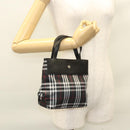 BURBERRY Nova Check Hand Bag Nylon Black Auth ac3761-21