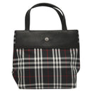BURBERRY Nova Check Hand Bag Nylon Black Auth ac3761-13