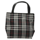 BURBERRY Nova Check Hand Bag Nylon Black Auth ac3761-2