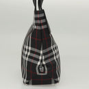 BURBERRY Nova Check Hand Bag Nylon Black Auth ac3761-4