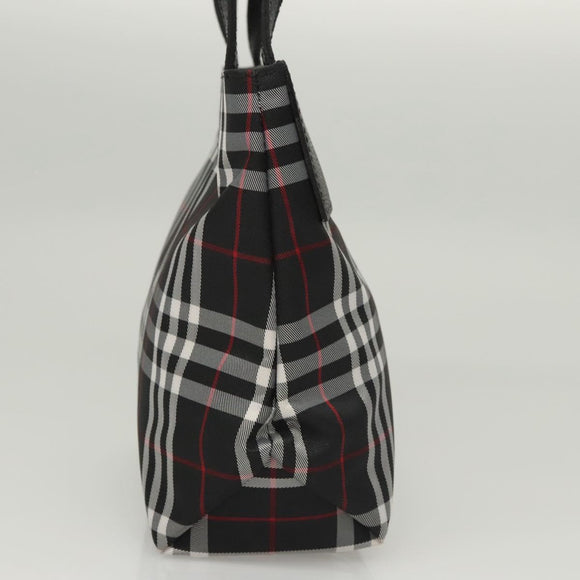 BURBERRY Nova Check Hand Bag Nylon Black Auth ac3761