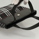 BURBERRY Nova Check Hand Bag Nylon Black Auth ac3761-6