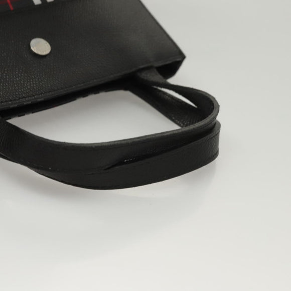 BURBERRY Nova Check Hand Bag Nylon Black Auth ac3761