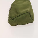 PRADA Pouch Nylon 3Set Green Navy beige Auth ac3763-11