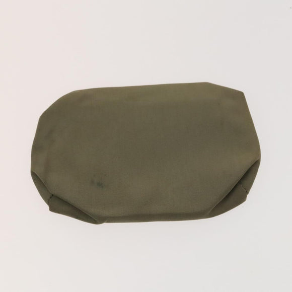 PRADA Pouch Nylon 3Set Green Navy beige Auth ac3763