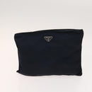 PRADA Pouch Nylon 3Set Green Navy beige Auth ac3763-2